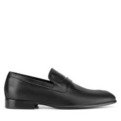 Mokasyny GINO ROSSI. Czarne mokasyny męskie Gino Rossi, bez zapięcia. Za 263.99 zł.