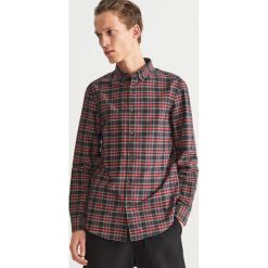 Koszula w kratę slim fit - Czerwony. Czerwone koszule męskie Reserved. Za 119.99 zł.