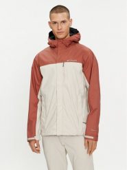 Columbia Kurtka przeciwdeszczowa Pouring Adventure™ II 1760061 Beżowy Regular Fit. Brązowe kurtki outdoor męskie Columbia, m, bez wzorów, z syntetyku, bez kaptura, outdoorowe. Za 259.99 zł.