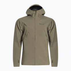 Kurtka przeciwdeszczowa męska Marmot PreCip Eco Pro. Zielone kurtki męskie Marmot, l, bez wzorów, sportowe, bez ramiączek, bez kaptura. Za 809.90 zł.