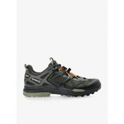 Buty turystyczne męskie AKU Rocket DFS GTX. Zielone buty zimowe męskie Aku, bez wzorów, sportowe, bez obcasa, bez zapięcia. Za 702.99 zł.