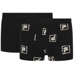 Fila 2-pack bokserki czarne, Rozm. S. Czarne bokserki męskie Fila, m, bez wzorów, z bawełny. Za 88.66 zł.