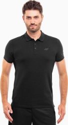 4f Koszulka męska polo 4F M130 czarna 4FWSS24TPTSM130 20S S. Czarne koszulki polo męskie 4f, m, bez wzorów, bez kołnierzyka, bez ramiączek. Za 73.32 zł.