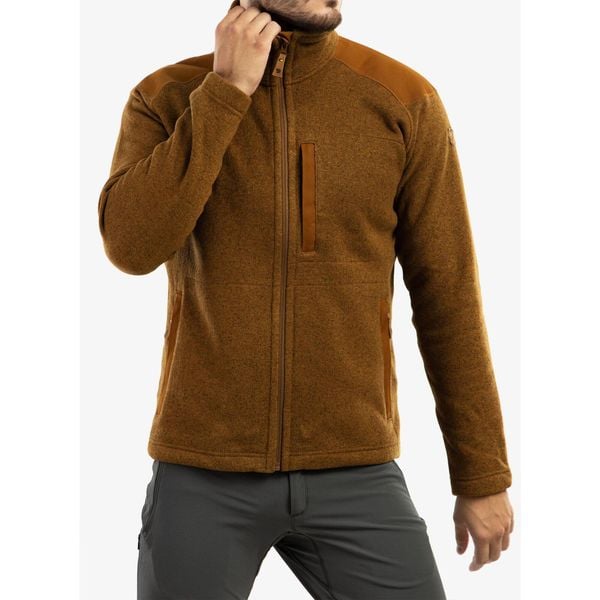Bluza turystyczna męska Fjallraven Buck Fleece. Brązowe bluzy nierozpinane męskie Fjällräven, m, bez wzorów, bez ramiączek, bez kaptura. Za 697.99 zł.