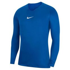 Koszulka treningowa męska Nike Dri-fit Park First Layer. Białe koszulki męskie z długim rękawem Nike, m, bez wzorów, sportowe, bez kołnierzyka, bez ramiączek. Za 109.99 zł.