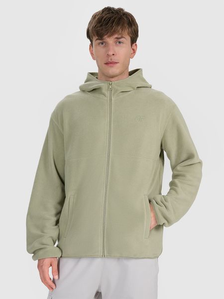 4F Polar z kapturem regular męski - oliwkowy S. Brązowe bluzy z polaru męskie 4f, m, bez wzorów, z polaru, klasyczne, bez ramiączek, z kapturem. Za 149.99 zł.