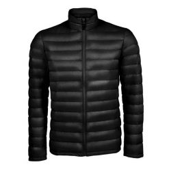 Męska Ocieplana Kurtka Wilson. Czarne kurtki męskie SOL'S, m, bez wzorów, z puchu, sportowe, bez ramiączek, bez kaptura. Za 330.99 zł.
