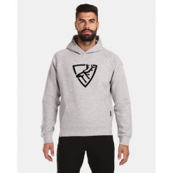 Męska bluza z kapturem Kilpi FJELA-M bawełniana. Szare bluzy nierozpinane męskie Kilpi, m, bez wzorów, z bawełny, casualowe, bez ramiączek, z kapturem. Za 215.49 zł.