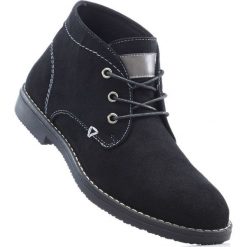 Botki sznurowane bonprix czarny. Buty zimowe męskie marki bonprix. Za 99.99 zł.
