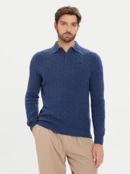 Polo Ralph Lauren Sweter 710974165003 Granatowy Regular Fit. Niebieskie kardigany męskie Polo Ralph Lauren, m, bez wzorów, z wełny, bez ramiączek. Za 1,199.00 zł.