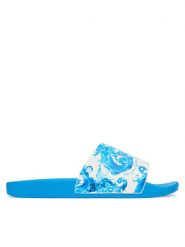 Versace Jeans Couture Klapki 80YA3SQ4 ZS365 R75 Niebieski. Niebieskie klapki i japonki męskie Versace Jeans Couture, bez wzorów, z jeansu. Za 359.99 zł.
