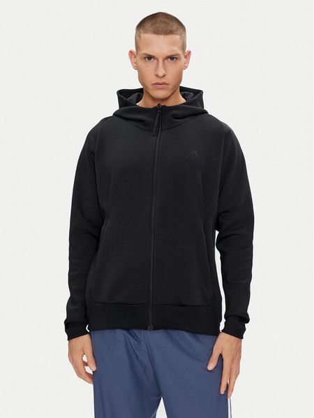 Adidas Bluza IN5089 Czarny Loose Fit. Czarne bluzy rozpinane męskie ADIDAS, m, bez wzorów, z bawełny, bez ramiączek, bez kaptura. Za 279.99 zł.