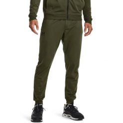 Spodnie dresowe męskie Under Armour Sportstyle Tricot Jogger. Zielone spodnie dresowe męskie Under Armour, bez wzorów, z dresówki. Za 255.10 zł.