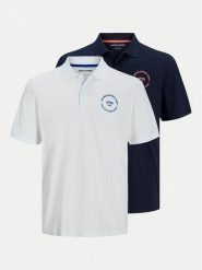 Jack & Jones Komplet 2 koszulek polo Simon 12276428 Kolorowy Regular Fit. Koszulki polo męskie Jack & Jones, m, bez wzorów, z bawełny, bez kołnierzyka, bez ramiączek. Za 99.99 zł.
