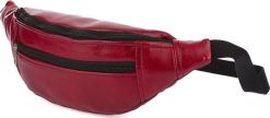 Beltimore Męska saszetka biodrówka nerka na pas regulowana skóra eko czerwona F49. Czerwone saszetki męskie Beltimore, bez wzorów, ze skóry. Za 45.00 zł.