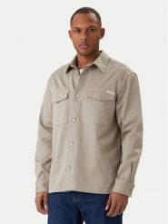 Calvin Klein Jeans Koszula Utility LV04RF408G Beżowy Relaxed Fit. Brązowe koszule męskie Calvin Klein Jeans, l, bez wzorów, z jeansu, bez kołnierzyka, bez ramiączek. Za 529.99 zł.