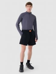 4F Spodenki casual męskie - czarne XL. Czarne szorty męskie 4f, bez wzorów, z dresówki, casualowe. W wyprzedaży za 79.99 zł.
