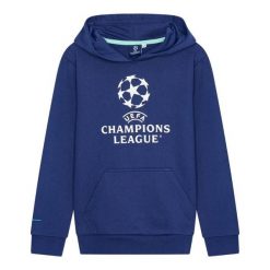 Bluza z kapturem dla dorosłych Champions League. Niebieskie bluzy nierozpinane męskie CHAMPIONS LEAGUE, s, bez wzorów, z bawełny, z kapturem. Za 229.99 zł.