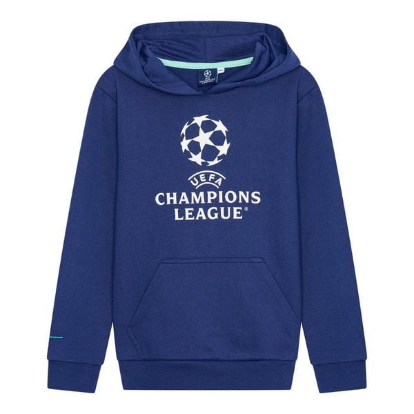 Bluza z kapturem dla dorosłych Champions League. Niebieskie bluzy nierozpinane męskie CHAMPIONS LEAGUE, s, bez wzorów, z bawełny, sportowe, bez ramiączek, z kapturem. Za 229.99 zł.