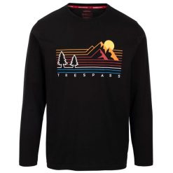Męska Koszulka Z Długim Rękawem Macley. Czarne koszulki męskie z długim rękawem Trespass, l, bez wzorów, sportowe, bez kołnierzyka, bez ramiączek. Za 63.99 zł.