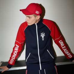 Rozpinana bluza typu track jacket z kolekcji Progress - Granatowy. Bluzy rozpinane męskie marki Cropp. Za 119.99 zł.