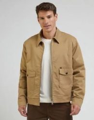 LEE MĘSKA KURTKA CHETOPA JACKET CLAY 112342905 L87V014418. Kurtki męskie Lee, l, bez wzorów, bez ramiączek, bez kaptura. Za 329.99 zł.