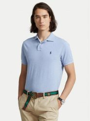Polo Ralph Lauren Polo 710548797013 Niebieski Slim Fit. Niebieskie koszulki polo męskie Polo Ralph Lauren, m, bez wzorów, z bawełny, bez kołnierzyka, bez ramiączek. Za 319.99 zł.