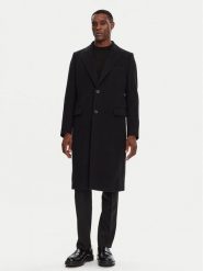 Dolce&Gabbana Płaszcz wełniany G036IT HUMJ2 Czarny Regular Fit. Czarne płaszcze męskie Dolce&Gabbana, na zimę, m, bez wzorów, z wełny, bez kaptura. Za 9,699.00 zł.