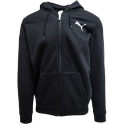 Bluza z kapturem zapinana na zamek błyskawiczny Puma Essentail Logo. Białe bluzy rozpinane męskie Puma, m, bez wzorów, z polaru, sportowe, bez ramiączek, z kapturem. W wyprzedaży za 226.30 zł.