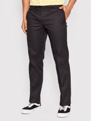 Dickies Spodnie materiałowe Work DK0A4XK9BLK Czarny Slim Fit. Czarne spodnie na co dzień męskie Dickies, bez wzorów, z materiału. Za 229.99 zł.
