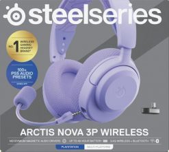 SteelSeries Ausinės Žaidimams | Arctis Nova 3PW | Bluetooth | Over-Ear | Mikrofonas | Noise canceling | Belaidės | Lavender. Niebieskie słuchawki bluetooth STEELSERIES. Za 504.85 zł.