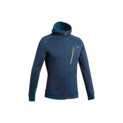 Polar turystyczny MH900 męski. Niebieskie bluzy z polaru męskie QUECHUA, m, bez wzorów, z elastanu, bez ramiączek, bez kaptura. Za 99.99 zł.