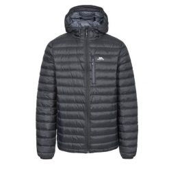 Kurtka Puchowa Męska Digby. Czarne kurtki męskie Trespass, m, bez wzorów, z puchu, sportowe, bez ramiączek, bez kaptura. Za 261.99 zł.