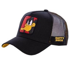 Czapka z daszkiem Capslab Looney Tunes Daffy Duck Trucker CL/LOO/1/DAF1. Czarne czapki męskie Capslab, bez wzorów. Za 143.30 zł.