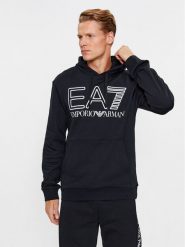 EA7 Emporio Armani Bluza 6RPM09 PJSHZ 1200 Czarny Regular Fit. Czarne bluzy nierozpinane męskie EA7 Emporio Armani, m, bez wzorów, z bawełny, bez ramiączek, bez kaptura. Za 599.99 zł.