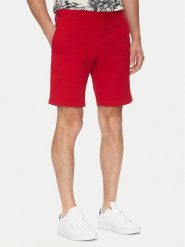 Tommy Hilfiger Szorty materiałowe Brooklyn MW0MW23563 Czerwony Regular Fit. Czerwone szorty męskie Tommy Hilfiger, bez wzorów, z bawełny. Za 239.99 zł.