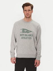 New Balance Bluza MT51929 Szary Regular Fit. Szare bluzy nierozpinane męskie New Balance, l, bez wzorów, z bawełny, bez ramiączek, bez kaptura. Za 169.99 zł.