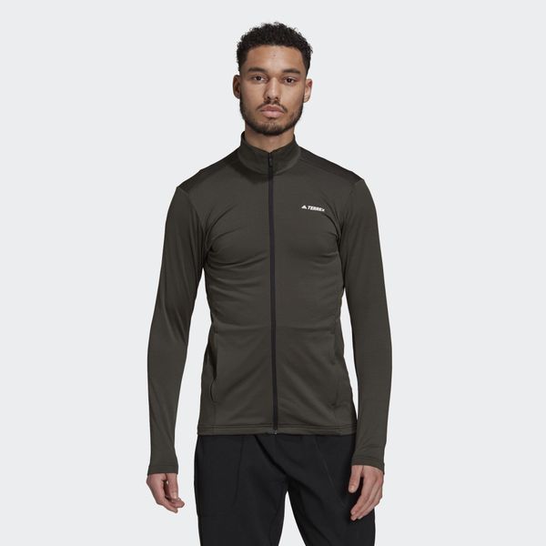 Bluza adidas Terrex Multi Primegreen Full-Zip Fleece. Szare bluzy nierozpinane męskie ADIDAS, m, bez wzorów, z softshellu, sportowe, bez ramiączek, bez kaptura. Za 292.05 zł.