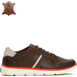Brązowe Skórzane Półbuty Wrums. Buty sportowe na co dzień męskie Born2be. Za 74.99 zł.