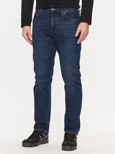 Tommy Hilfiger Jeansy MW0MW37810 Granatowy Straight Fit. Niebieskie jeansy męskie Tommy Hilfiger, bez wzorów, z bawełny. Za 249.99 zł.