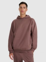 4F Bluza dresowa nierozpinana z kapturem męska - brązowa XXL. Brązowe bluzy nierozpinane męskie 4f, m, bez wzorów, z dresówki, z kapturem. Za 159.99 zł.