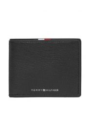 Tommy Hilfiger Portfel Th Corp Mini Cc Wallet AM0AM13739 Czarny. Czarne portfele męskie Tommy Hilfiger, bez wzorów, ze skóry. Za 189.99 zł.
