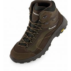 Buty męskie trekkingowe wodoodporne Garsport AVERAU MID WP. Brązowe buty trekkingowe męskie GARSPORT, bez wzorów, bez zapięcia. W wyprzedaży za 299.00 zł.