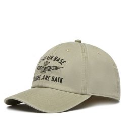 Czapka z daszkiem Aeronautica Militare. Zielone czapki męskie Aeronautica Militare, bez wzorów. Za 219.99 zł.