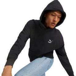 Bluza z kapturem Puma Classics Relaxed Hoodie Tr, Mężczyźni. Czarne bluzy nierozpinane męskie Puma, m, bez wzorów, z bawełny, sportowe, bez ramiączek, z kapturem. Za 290.00 zł.