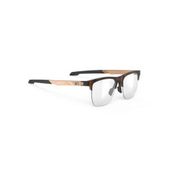 Okulary Rudy Project INKAS XL HALF RIM Demi Turtle Gloss SHAPE B - DEMO LENS. Brązowe okulary przeciwsłoneczne męskie Rudy Project, bez wzorów, ze lnu, sportowe. Za 940.00 zł.