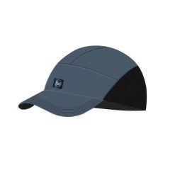 Czapka do biegania z daszkiem unisex Buff Pack Speed Cap Solid Steel ochrona UV. Niebieskie czapki męskie Buff, bez wzorów, sportowe. W wyprzedaży za 97.93 zł.