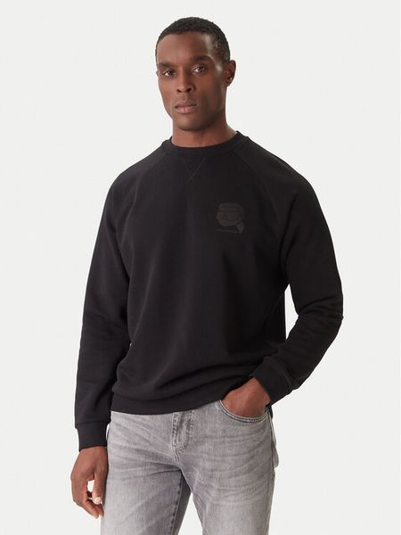 KARL LAGERFELD Bluza 705010 554910 Czarny Regular Fit. Czarne bluzy nierozpinane męskie KARL LAGERFELD, m, bez wzorów, z bawełny, bez ramiączek, bez kaptura. Za 799.99 zł.