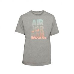 Koszulka sportowa męska Nike Jumpman Classics Graphic. Szare t-shirty sportowe męskie Nike, m, bez wzorów, z bawełny, sportowe, bez ramiączek. Za 227.00 zł.