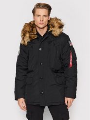 Alpha Industries Kurtka zimowa 123144 Czarny Regular Fit. Czarne kurtki męskie Alpha Industries, na zimę, m, bez wzorów, z syntetyku, bez ramiączek, bez kaptura. Za 809.99 zł.